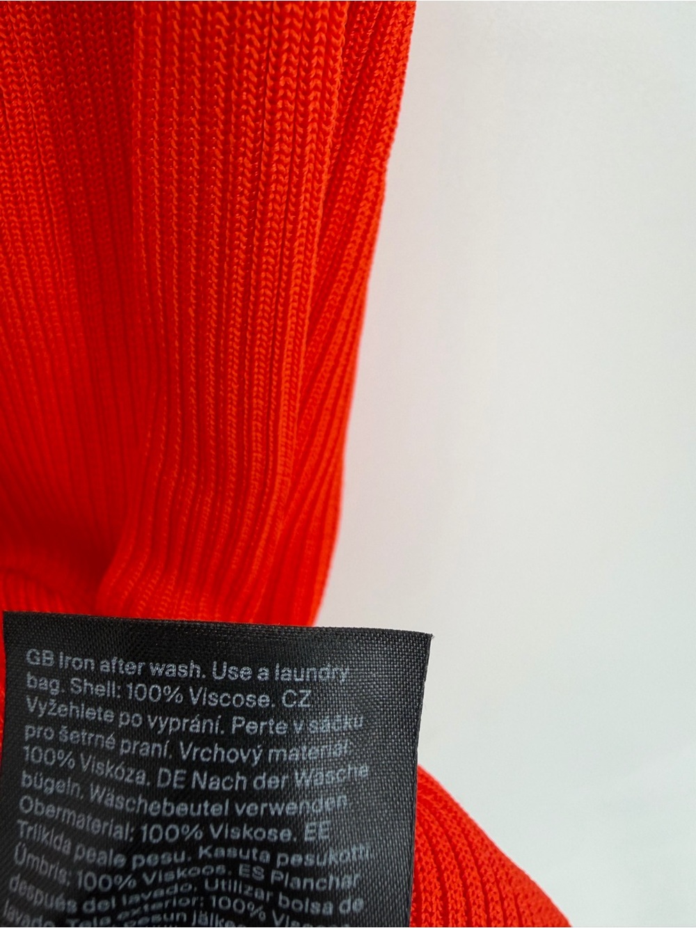 Cos Ribbed Knit Tank Top In Orange Red - Picture 5 of 6